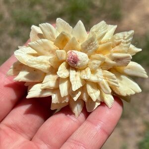 Outstanding Vintage Celluloid Flower Brooch!